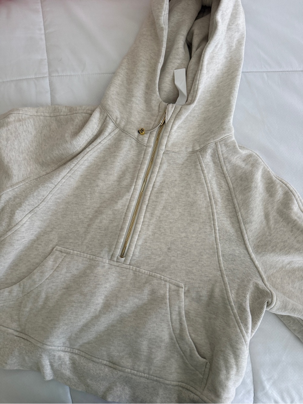 Lululemon Half-Zip Hoodie Sweater - gold hardware no longer sold